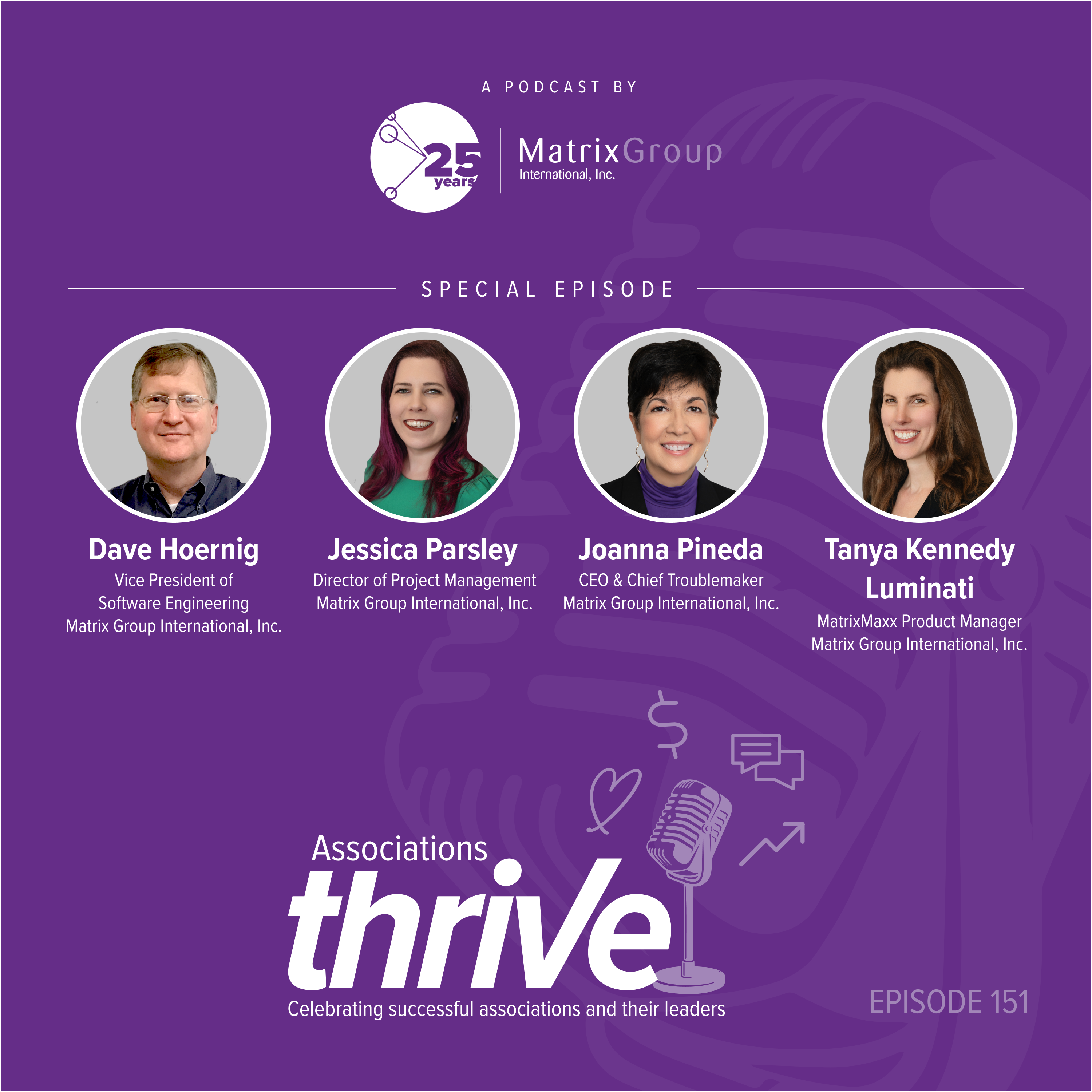 151. Matrix Group International, Inc. Staff on the Mood of the Association Community, Lessons Learned from Recent Projects, and CEO Transitions episode artwork