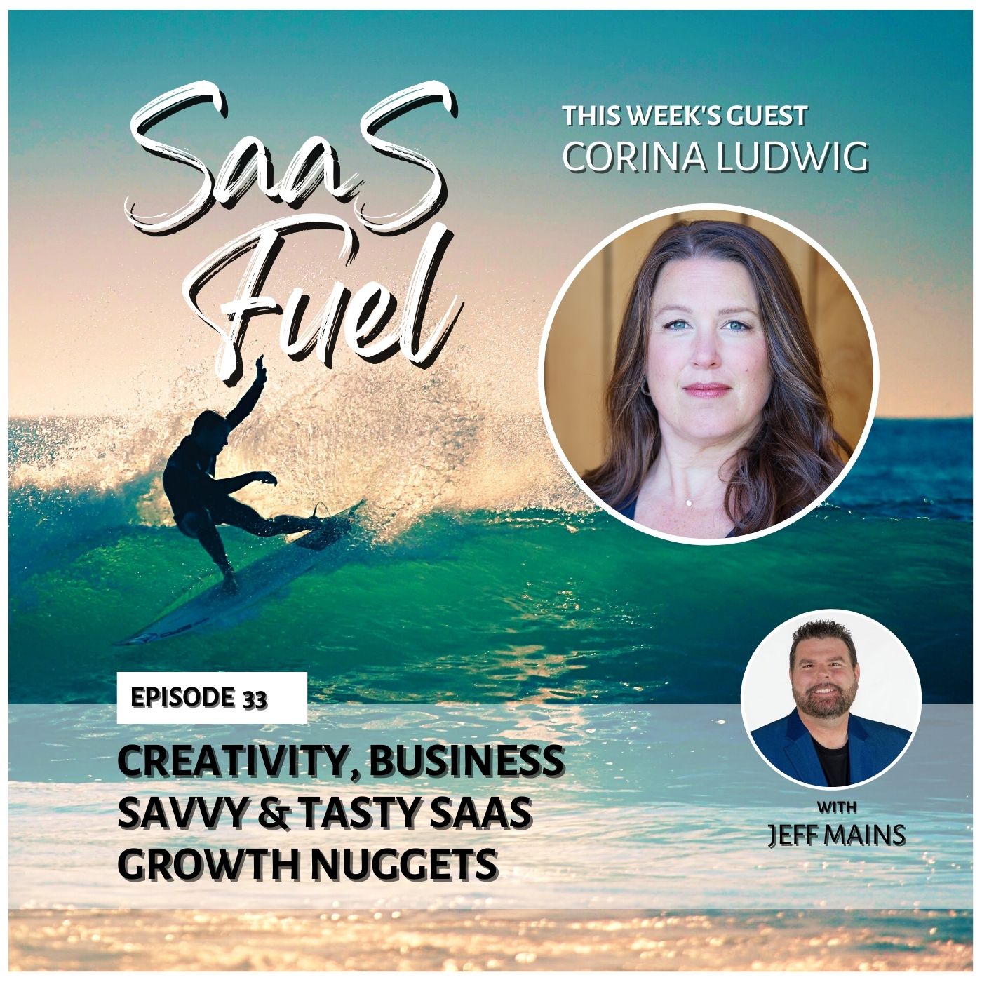 033 Corina Ludwig - Creativity, Business Savvy & Tasty SaaS Growth Nuggets episode artwork