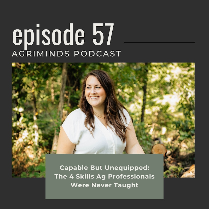 Artwork for podcast AGRIMINDS: Helping ag professionals overcome burnout, set boundaries, & lead with confidence in the field, at work, & at home