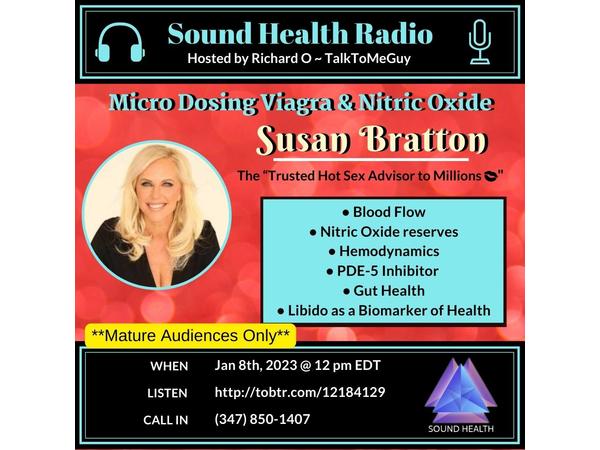 Susan Bratton discusses Micro Dosing Viagra and Nitric Oxide episode artwork