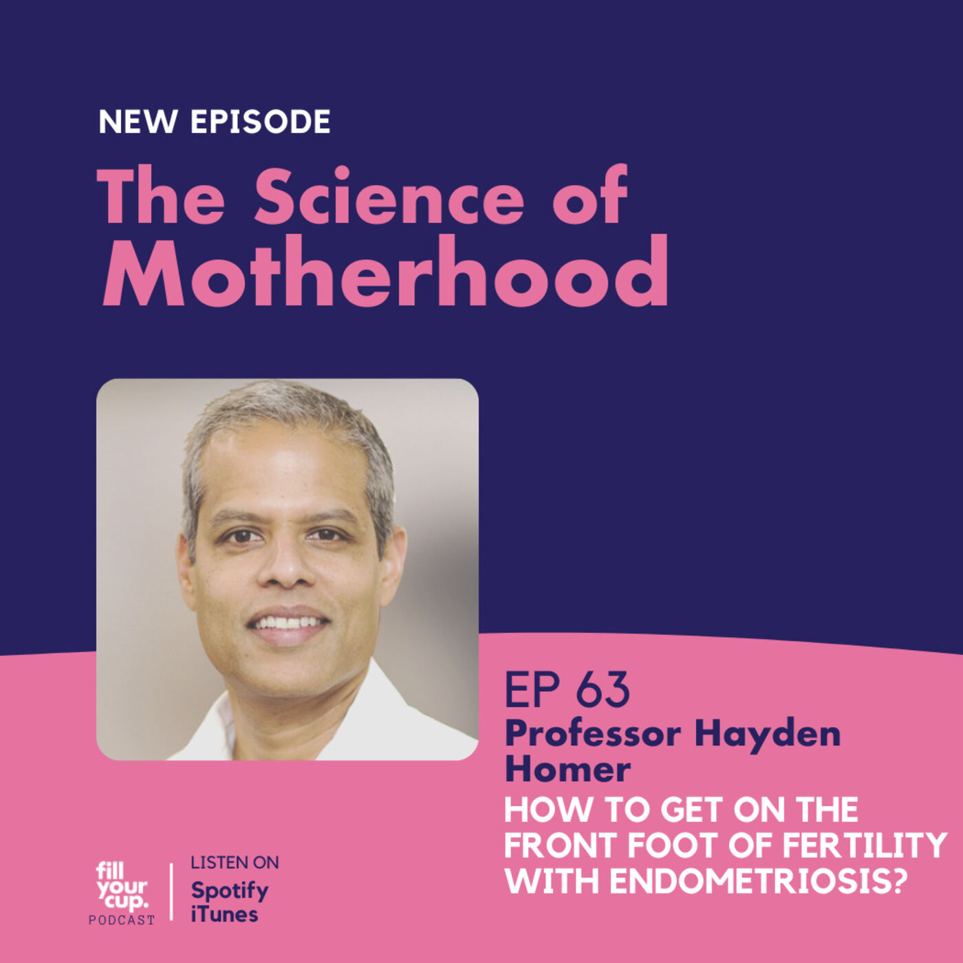 EP 63. Professor Hayden Homer - How to get on the front foot of fertility with endometriosis