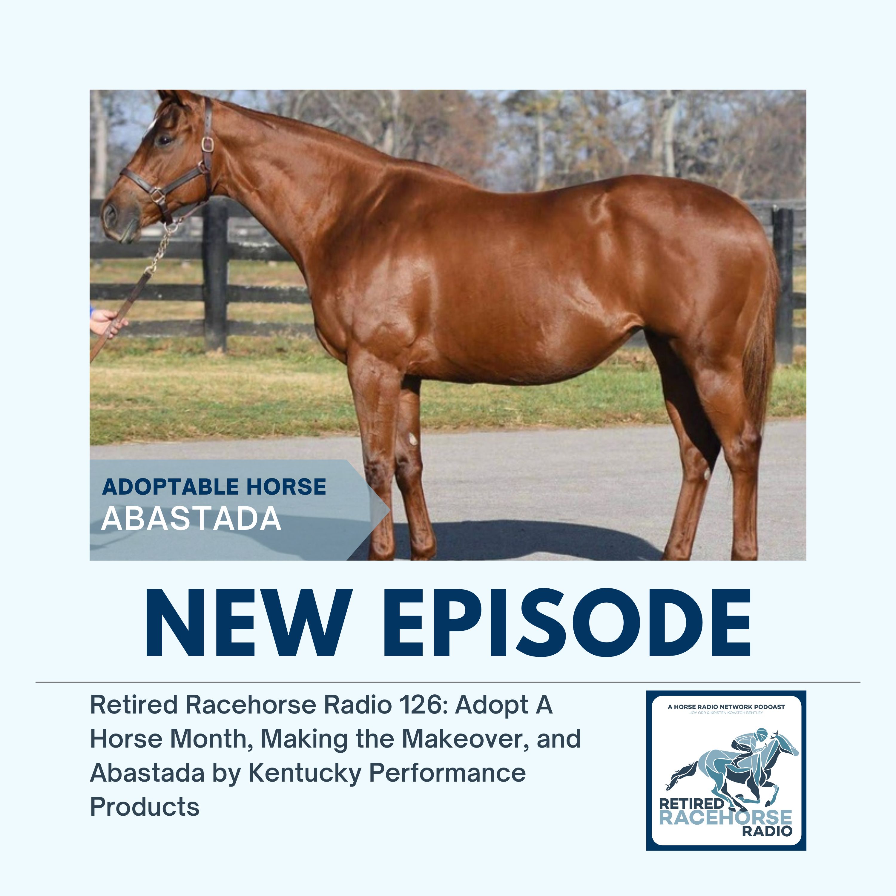 Retired Racehorse Radio 126: ASPCA Adopt a Horse Month, Making the Makeover, and Abastada by Kentucky Performance Products