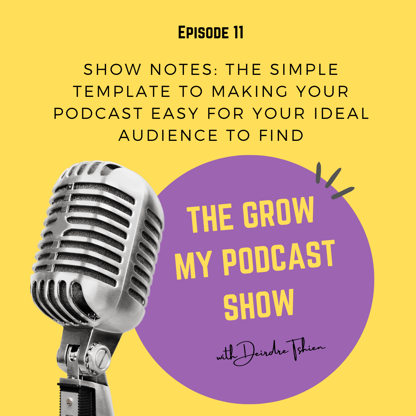 Show Notes: The Simple Template to Making Your Podcast Easy For Your Ideal Audience To Find Image