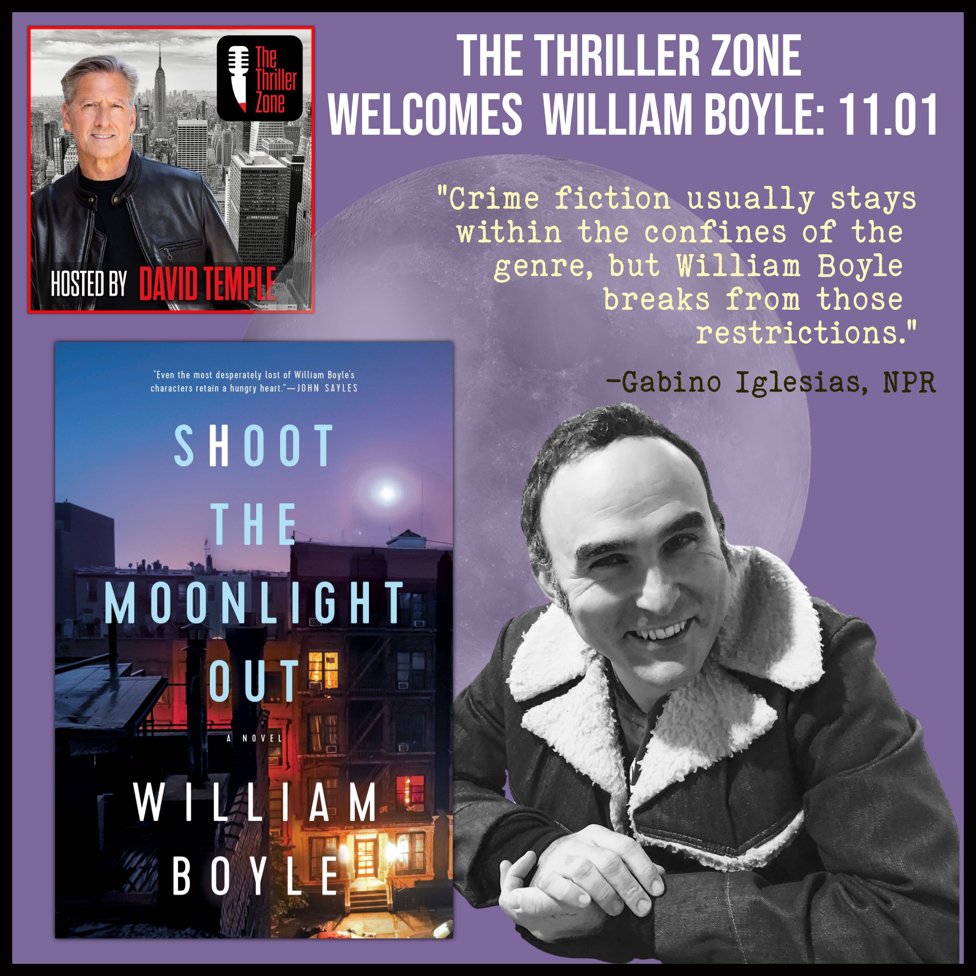William Boyle, crime writer of Shoot The Moonlight Out Image