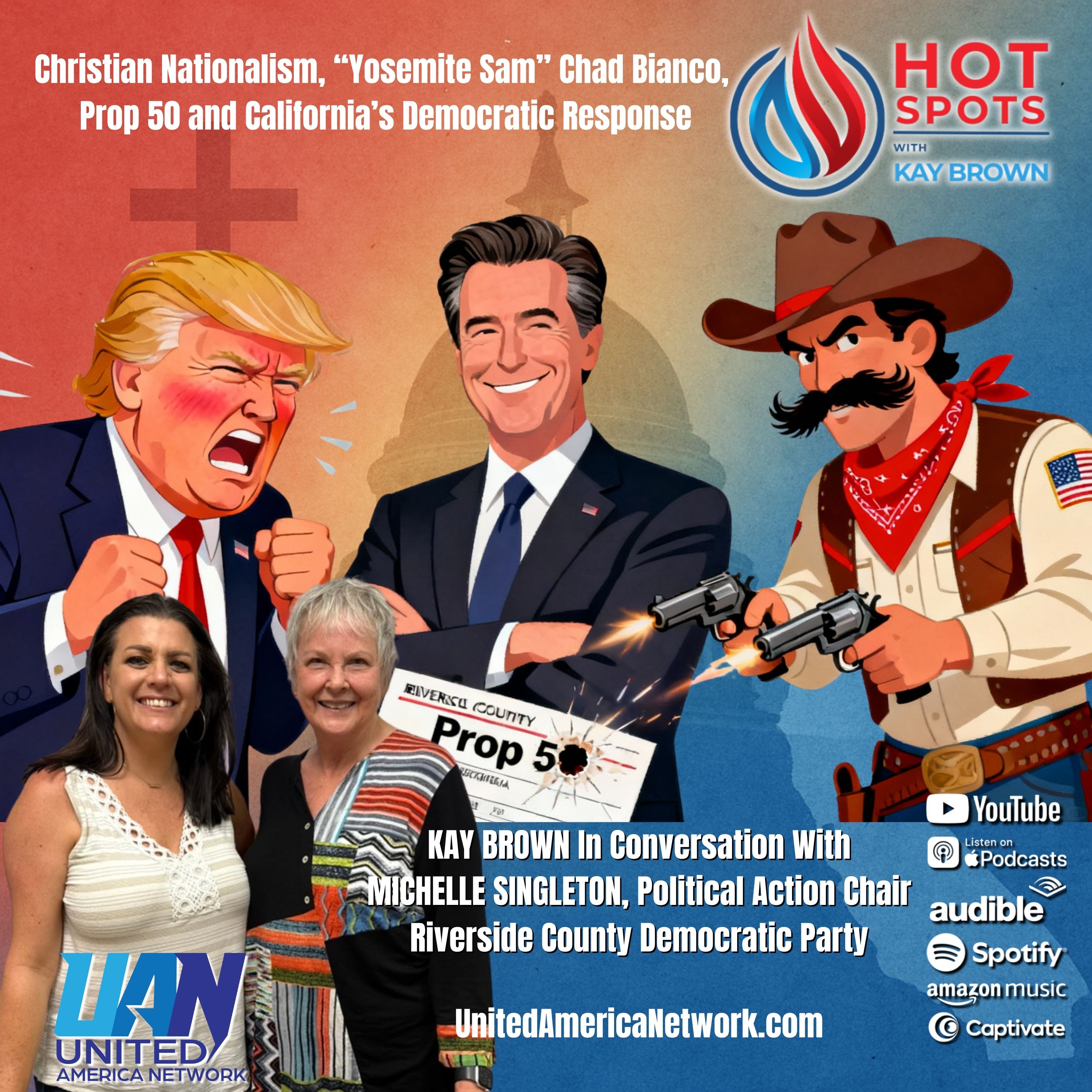 Michelle Singleton | Christian Nationalism, “Yosemite Sam” Chad Bianco, Prop 50, and California’s Democratic Response episode artwork