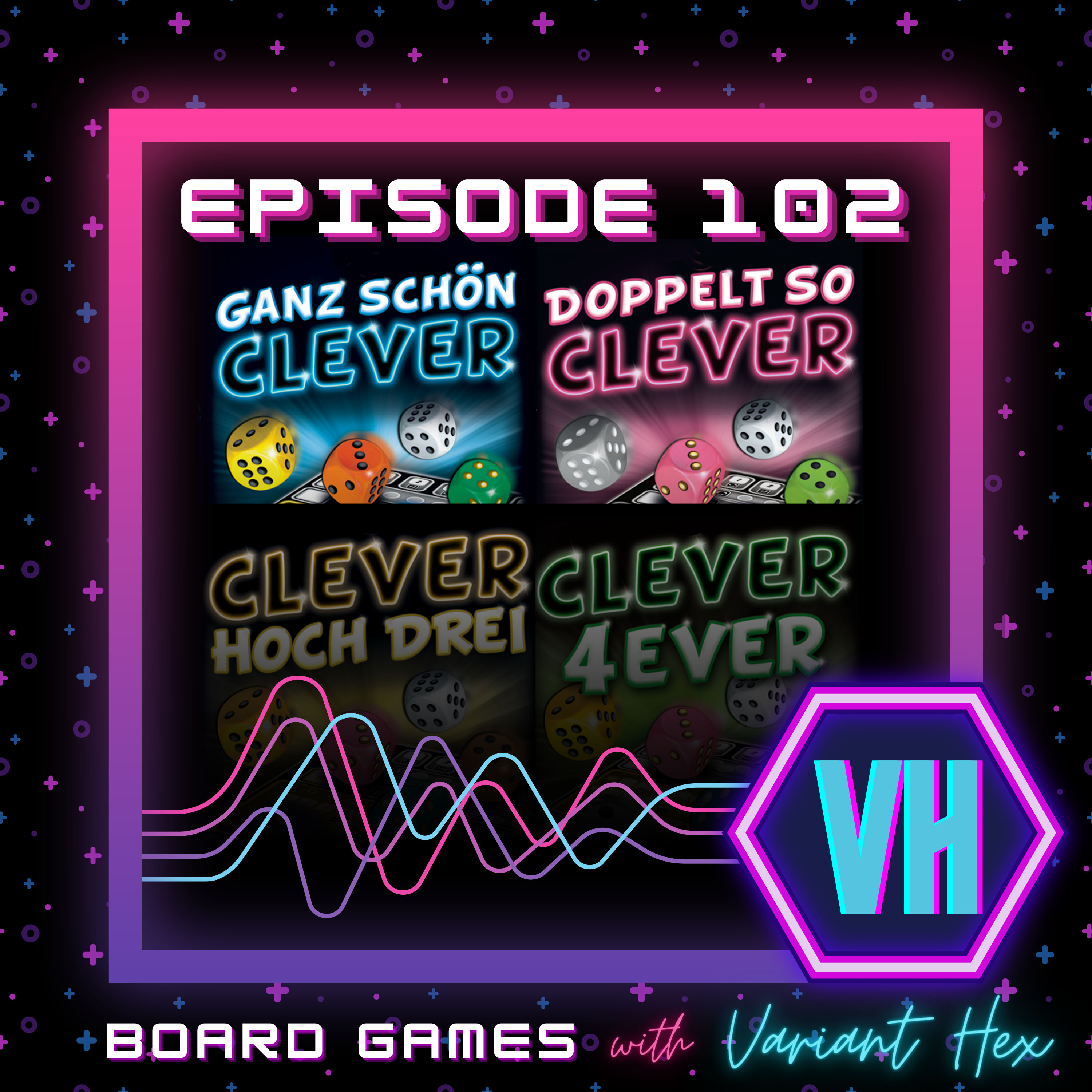 102: Board Game Review: That's Pretty Clever Tetralogy episode artwork