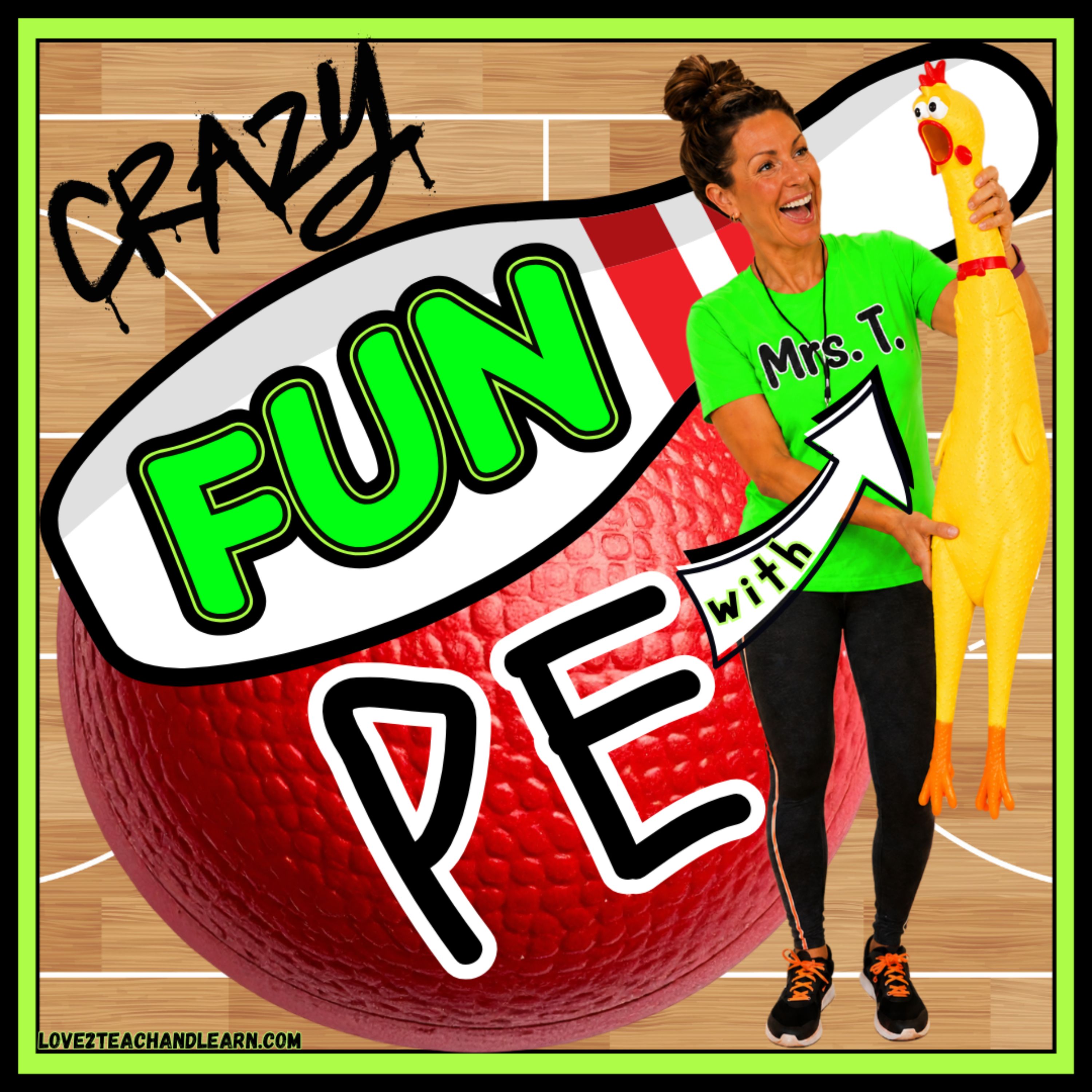 Artwork for CRAZY FUN PE with Mrs. T.