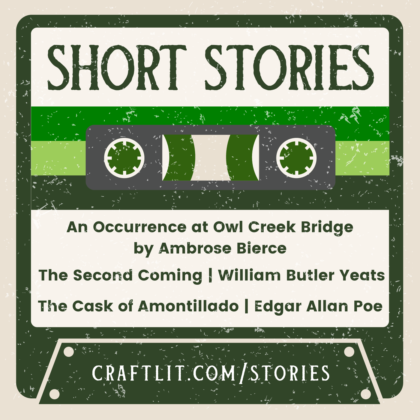 22: Part 2 of 5 — Short Stories (Occurence at Owl Creek Bridge, Second Coming, Cask of Amontillado) episode artwork